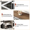 Farmhouse Entryway Table with Storage, White Console Table with Sliding Barn Door, Sofa Table with Cabinets, Console Table for Entry and Living room - 3 of 4