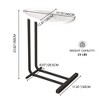 GlasFlength End Tables, Modern Accent End Table Coffee Table with Metal Leg for Living Room, Bedroom and Office, White, 17.72"*11.81"*23.62" - 4 of 4