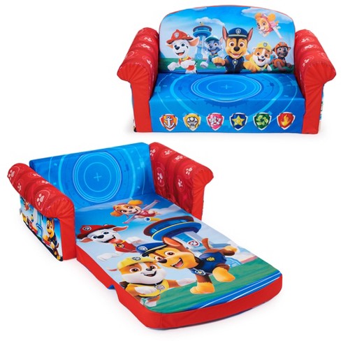 Marshmallow Furniture Kids 2 in 1 Flip Open Foam Compressed Lightweight Lounging Sofa Bed extendable Sleeper Couch Paw Patrol Multicolor Target