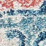 blue, mauve, off white, red, navy, mustard