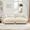 93.7" Velvet Modular Sectional Sofa Bed with Bolstered Armrests and 2 Ottomans for Small Living Room - 3 of 4