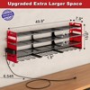 Hausource 12-Slot Power Tool Organizer Storage Racks with Pegboard, 4-Tier Drill Rack & Power Strip - 2 of 4