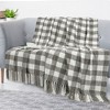 PiccoCasa Chenille Couch Sofa Chair Bed Living Room Throw Blankets with Fringe Tassel Lightweight 1 Pc - 2 of 4
