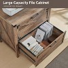 SinCiDo Farmhouse File Cabinet 2 Drawer w/Lock, Home Office Lateral Filing Cabinet Compatible Legal Letter A4 F4 Size Documents - 3 of 4