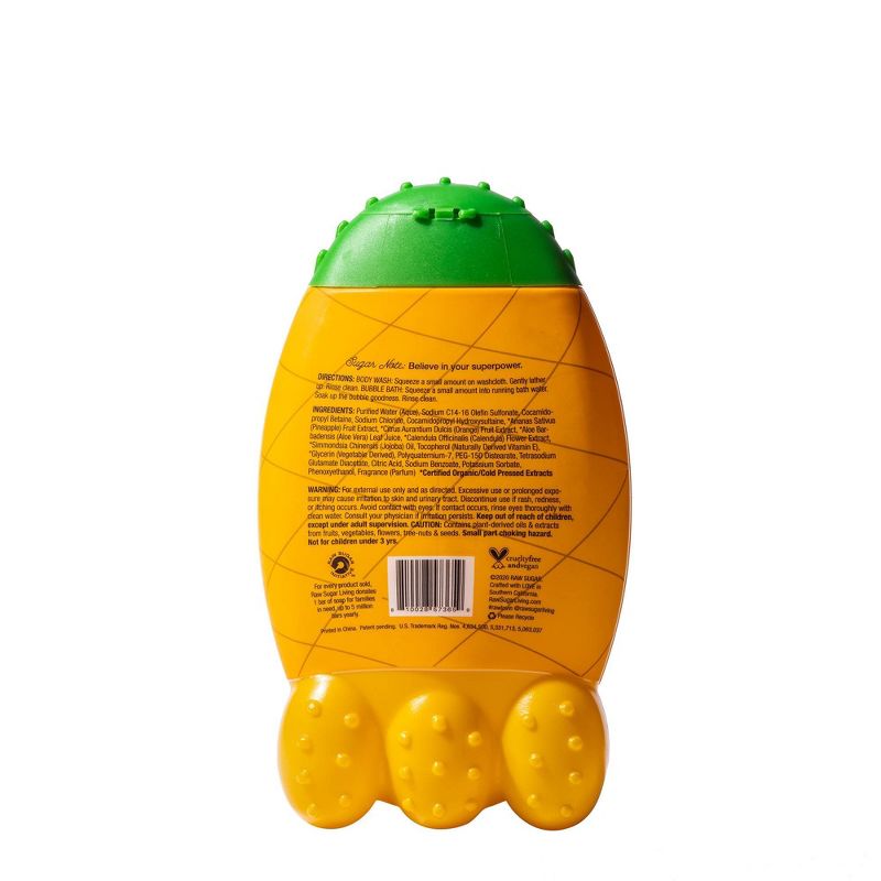 Raw Sugar Kids Bubble Bath + Body Wash Pineapple Orange - 12 fl oz, 3 of 13