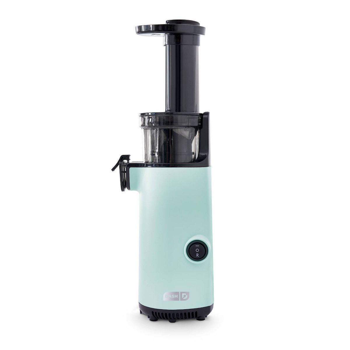 Dash Compact Cold Press Power Juicer - Aqua: Slow Juice Maker, Stainless Steel, 130W, 16oz Capacity, Hand Wash