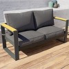 Aoodor Patio Furniture Loveseat Aluminum Sofa Couch Deep Seat - 4 of 4
