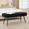 Bekrvio 43.3" Teddy Ottoman Bench,Entryway/Bed Bench End of Bed – Upholstered Padded Seat,Mid Century Modern for Living Room, Hallwa - 4 of 4