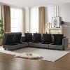 113.5'' U-Shaped Corduroy Sectional Sofa with Storage Ottoman - 6-Seat Convertible Couch for Living Room - 2 of 4
