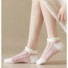 Anna-Kaci Women's 3-Pair Ultra-Soft Fuzzy Ankle Socks with Cozy Textured Design US 5–10 - 3 of 4