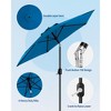 15Ft Rectangular Patio Umbrella with Base Large Patio Umbrella with Crank Handle, UV Resistant, Suitable for Outdoor Markets, Backyard, Poolside-Beige - 2 of 4
