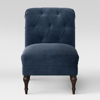 blue velvet chair target