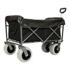 Whisen Beach Wagon with Big Wheels for Sand 500lbs Capacity, with 9" Pneumatic Tires, Collapsible Folding Design - Black - 2 of 4