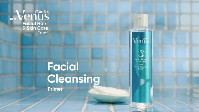 Venus for Facial Hair &#38; Skin Care Dermaplaning Preparation Cleansing Primer - Unscented - 6.7 fl oz, 2 of 12, play video