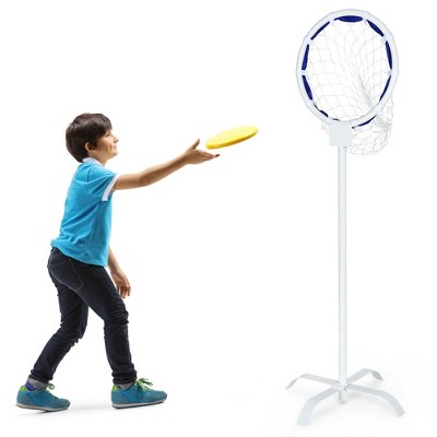 Costway Outdoor Toss Target, Metal Flying Disc Stand w/Storage Bag