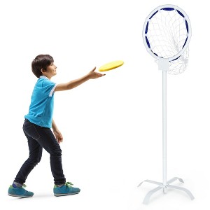 Costway Outdoor Toss Target, Metal Flying Disc Stand w/Storage Bag - 1 of 4