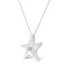 Haus of Brilliance Silver Prong-Set Diamond Accent Starfish Pendant Necklace - 3 of 4