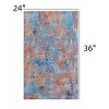 FONTOI Washable Area Rugs with Non-slip Backing, Indoor Bohemia Rugs, Foldable Low-Pile Rugs for Living Room Bedroom, Multicolored, 36"*0.14"*24" - 3 of 4