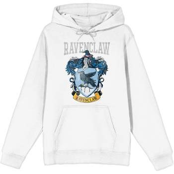 Harry Potter Ravenclaw Unisex Adult Hooded Target Crest Long Sleeve Sweatshirt-small 