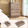Karl Home 6-Drawer Large Dresser for Bedroom and Chest of Drawers with Sturdy Construction Wood Storage Organizer for Closet In Grey - 2 of 4