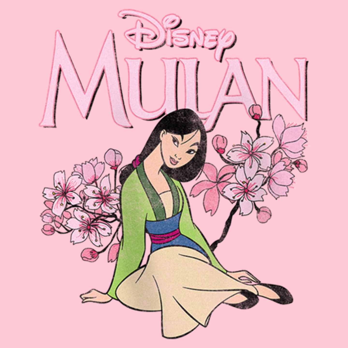 Футболка Mulan Cherry Blossom Princess T-Shirt - Light Pink для девочек, цвет: Светлый розовый — фото 2