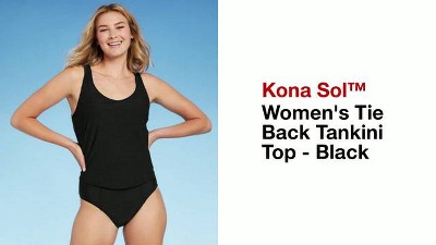 Women's Hidden Underwire Square Neck Tankini Top - Kona Sol™ Black M :  Target