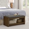 CAVINAS Retro 2-Tier Accent Shoe Bench Rock with Cushion & Lower Shelf,Multifunctional Storage Bench for Entryway,Living Room - 2 of 4