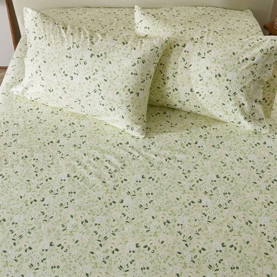 100% Turkish Cotton Vintage Printed Flannel Sheet Set - Patina Vie