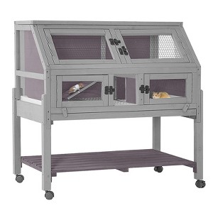 Aivituvin Large Guinea Pig Cages| Wooden Guinea Pig Habitat-AIR62-H - 1 of 4