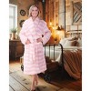 ADR Women's Plush Robe, Women's Plush Bathrobe, Fuzzy Pink Purple Comfy Robe Woman - 2 of 3