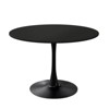 Round Dining Table with Printed Wood Grain Table Top,Metal Base Pedestal Kitchen Table for 4-6 Person for Kitchen Small Space-Maison Boucle - 3 of 4