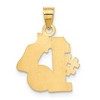 Black Bow Jewelry 14k Yellow Gold #1 Soccer Pendant with Cleats and Ball - 3 of 4