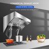 Commercial Exhaust Hood Rust Resistant Vent Hood 201 Stainless Steel Concession for Kitchen - 2 of 4