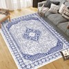 Area Rug, Vintage Boho Printed Washable Rug - Stain Resistant Low Pile Carpet with Non-Slip Backing for Living Room, Bedroom - 2 of 4