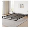 coucheta Full Metal Bed Frame with Rattan Headboard and Wooden Footboard, Boho Style Platform Bed with Underbed Storage, No Box Spring Needed, Oak - 4 of 4