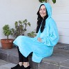Catalonia Women’s Plush Hoodie Sweatshirt Dress, Casual Snuggly  Pullover Sweater with Kangaroo Pocket, Womens Fall Tops, One Size - 4 of 4