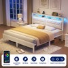 Greenstell  Bed Frame with Upholstered  Storage Headboard & Charging Station - 2 of 4