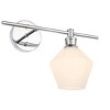 Elegant Lighting Gene 1 light Chrome and Frosted white glass right Wall sconce - 4 of 4