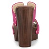 Allegra K Women's Faux Suede Peep Toe Platform Block Heel Slides Sandals - 3 of 4