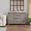 Whizmax Buffet Sideboards,Kitchen Storage Cabinet,Large Storage with 3 Drawers and 2 Doors Sideboard,Farmhouse Coffee Bar Cabinet for Living Room,Gray - 2 of 4