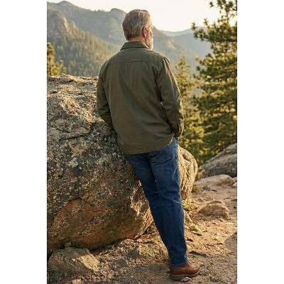 Boulder Creek by KingSize 9 Pocket Twill Utility Jacket - 3XL, Olive — фото 4