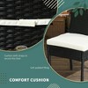 Resenkos Outdoor Dining Room Chairs, Patio Kitchen Chairs,4 PE Rattan Outdoor Dining Chairs with Cushions,Cream Cream White - 3 of 4