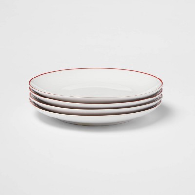 8" 4pk Stoneware Salad Plates Red - Threshold™