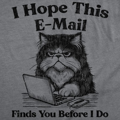 Мужские футболки Crazy Dog T-Shirts, Inc. Mens Funny T Shirts I Hope This Email Finds You Before I Do Sarcastic Graphic Novelty Tee for Men - Crazy Dog Men's T Shirt For Cat Lovers Dark XL — фото 2