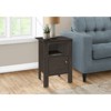 FONTOI Rectangle End Table, with Storage Space, Side Table, Nightstands for Living Room Bedroom Home, Brown, 17.25"*24.25"*14" - 4 of 4