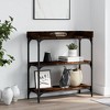vidaXL Console Table Black Engineered wood Medium Adjustable Feet - 2 of 4