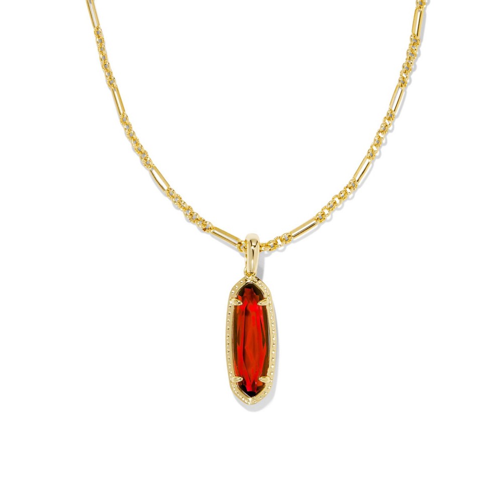 Photos - Pendant / Choker Necklace KENDRA SCOTT Eva Small Long Pendant Necklace - Ruby 