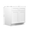 Kitchen Base Cabinet, Unassembled Cabinet with Adjustable Shelf without Top - 3 of 4