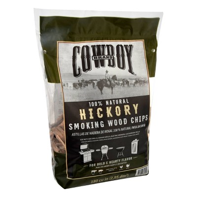 Cowboy 180 cu in Natural Hickory Smoking Wood Chips