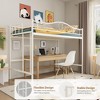 COZONY Loft Bed Twin with Adjustable Ladder, Heavy Duty Metal Frame 400 Lbs Capacity Safety Guardrail - 4 of 4